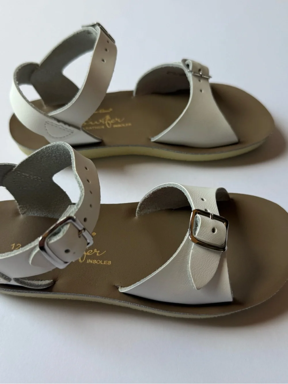 Salt Water Sandals by Hoy simple white